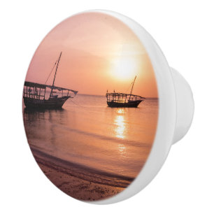 Sunset in Zanzibar Ceramic Knob