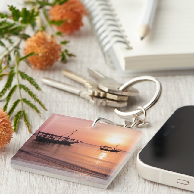 Sunset in Zanzibar Key Ring (Front Right)