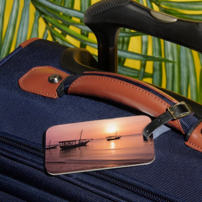 Sunset in Zanzibar Luggage Tag (Front Insitu 3)