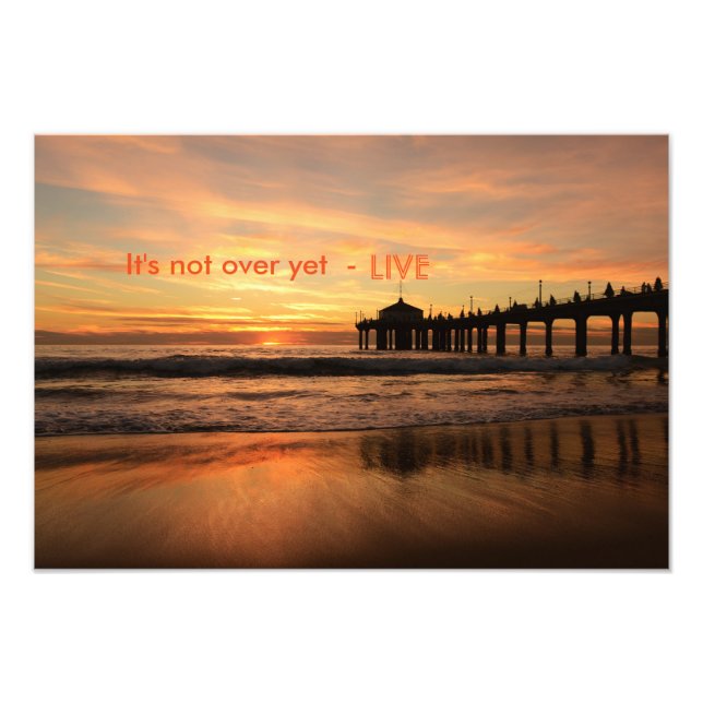 Sunset inspirational photo print (Front)