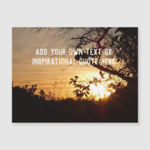 Sunset inspirational quote or text - Magnetic Card