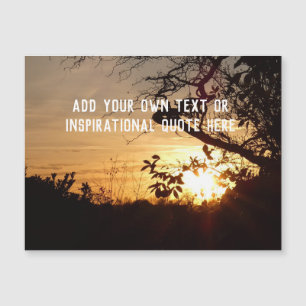 Sunset inspirational quote or text - Magnetic Card