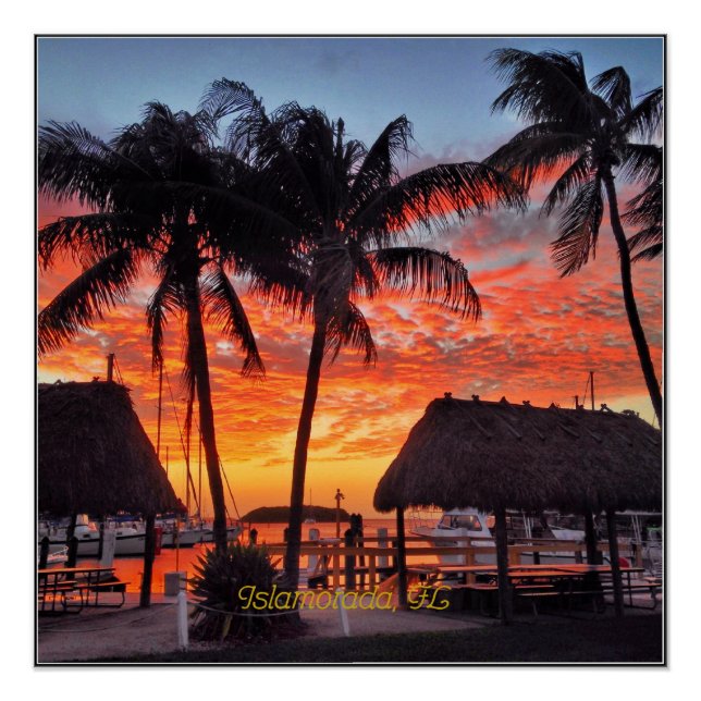 Sunset Islamorada, Florida, Poster (Front)