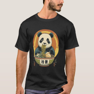 Sunset Japanese Art Noodles Lover Wildlife Panda R T-Shirt