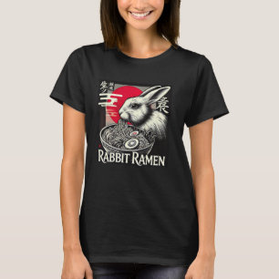 Sunset Japanese Art Wildlife Noodle Lover Rabbit R T-Shirt