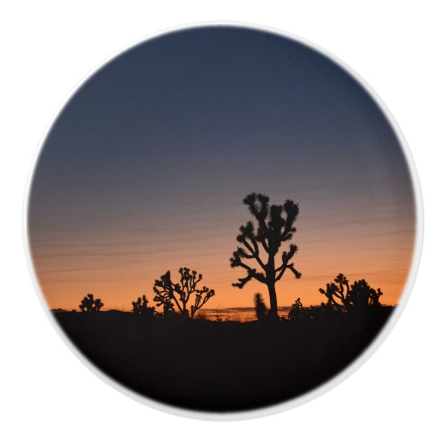 Sunset Joshua Trees Ceramic Knob (Front)