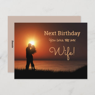 Sunset Kiss Happy Birthday Future Wife Holiday Card