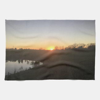Sunset kitchen towel