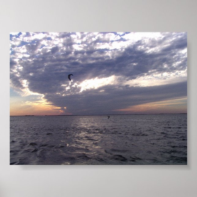 Sunset Kiteboarding Poster (Front)