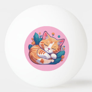 Sunset Kitty Ping Pong Ball