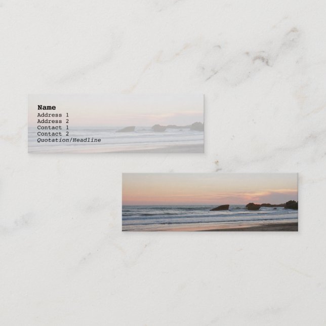 Sunset, la Grande Plage Mini Business Card (Front/Back)