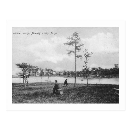 Sunset Lake, Asbury Park, New Jersey Vintage Postcard