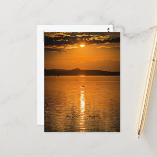 Sunset, Lake Balaton, Hungary Postcard