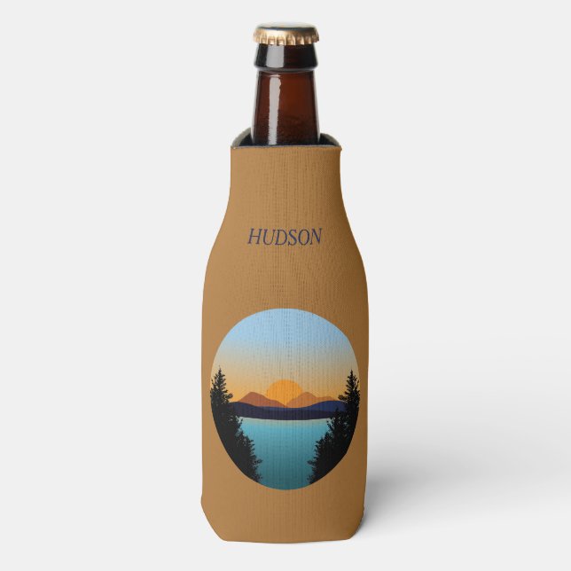 Sunset Lake   Bottle Cooler (Bottle Front)