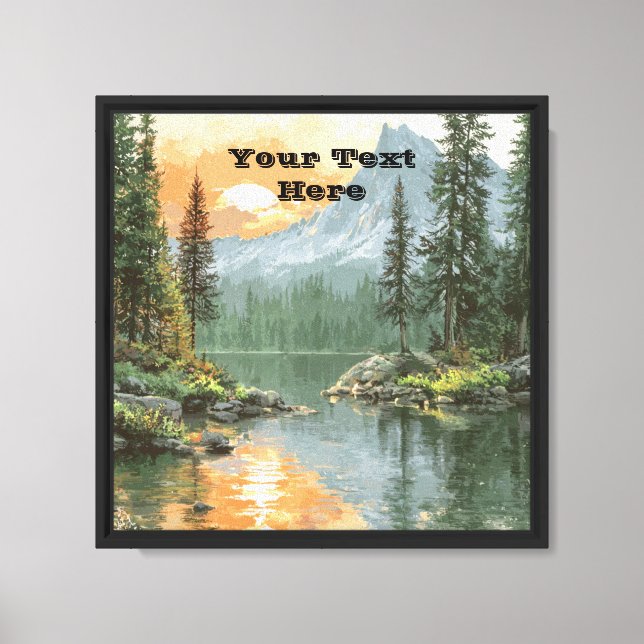 Sunset Lake Canvas Print (Front)