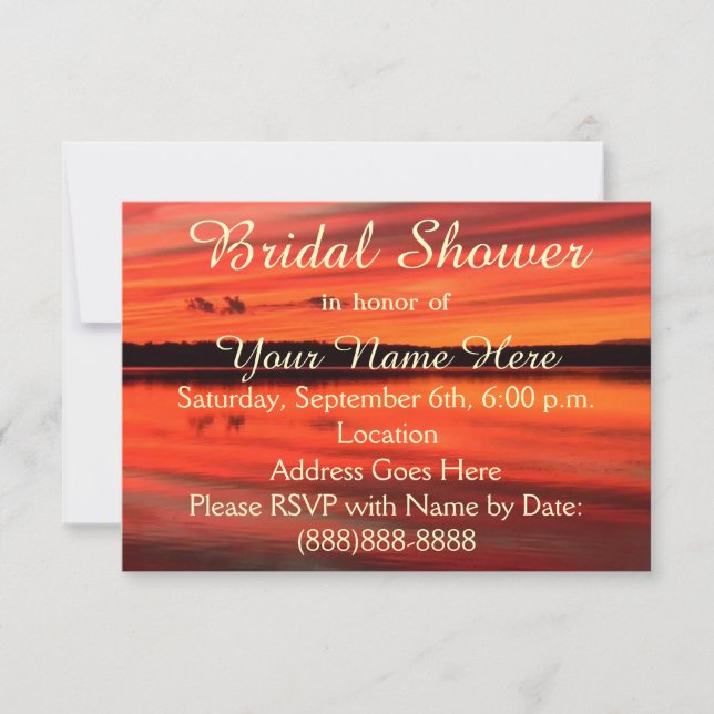 Sunset Lake Invitation (Front)