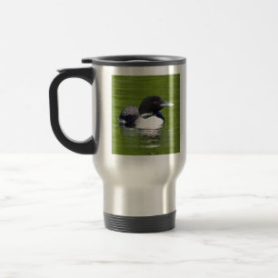 Sunset Lake Loon Travel Mug
