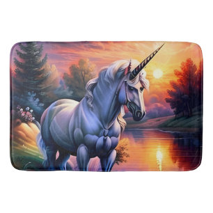 Sunset Lake River Unicorn Seven Bath Mat