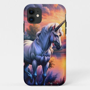 Sunset Lake River Unicorn Seven iPhone 11 Case