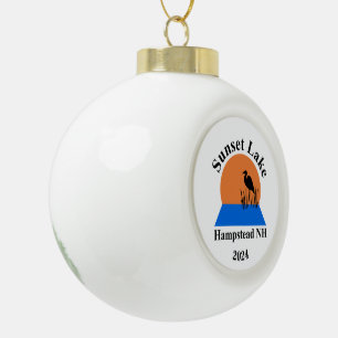 Sunset Lake Snowflake Ornament