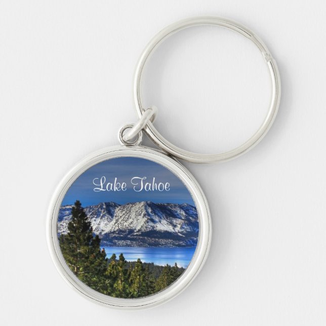 Sunset Lake Tahoe California Emerald Bay Keychain (Front)