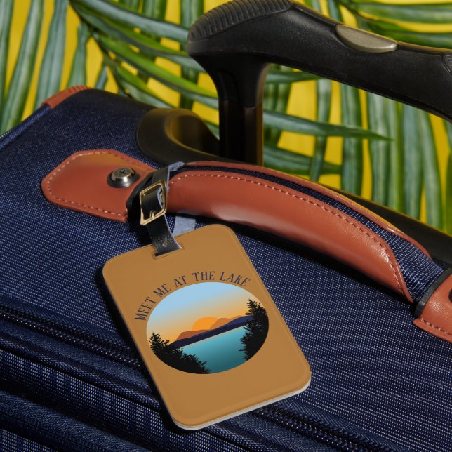 Sunset Lake Vacation Luggage Tag (Front Insitu 1)