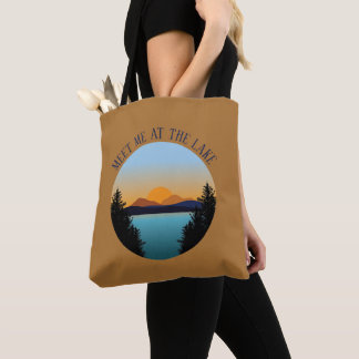 Sunset Lake Vacation Tote Bag