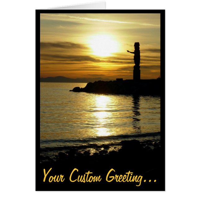 Sunset Landscape Blank Card Beautiful Print Cards (Front)