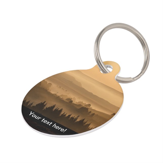 Sunset landscape pet tag (Side)