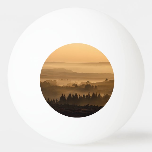Sunset landscape ping pong ball (Front)
