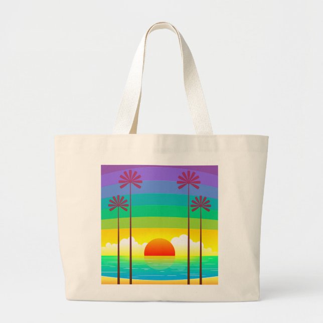 Sunset Large Tote Bag (Front)