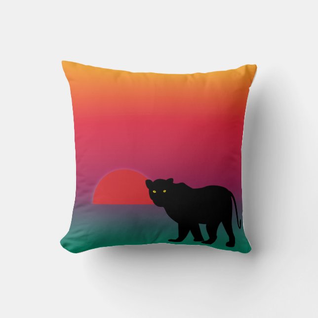 Sunset leopard in Africa Cushion (Front)