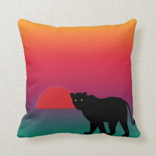Sunset leopard in Africa Cushion