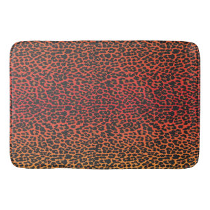 Sunset Leopard Skin Print Bath Mat