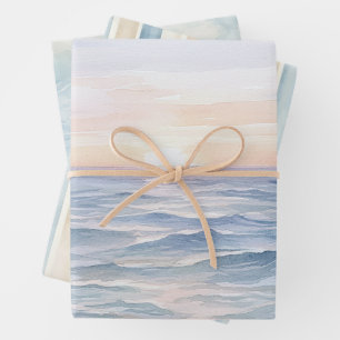 Sunset Life is Better at the Beach Birthday Wrapping Paper Sheet