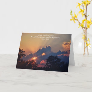 Sunset Light and Bible Verse Faith Card
