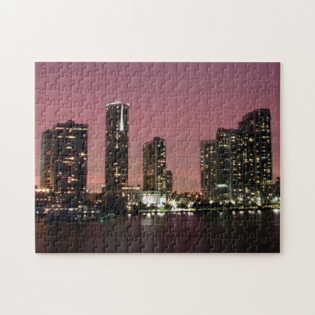 Sunset light over Miami after a storm Jigsaw Puzzle (Horizontal)