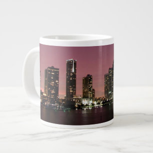 Sunset light over Miami after a storm Large Coffee Mug