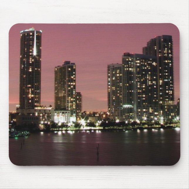 Sunset light over Miami after a storm Mouse Pad (Front)