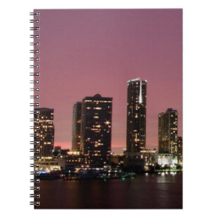 Sunset light over Miami after a storm Notebook