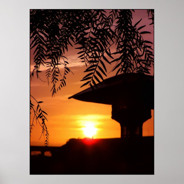 Sunset Light Silhouette Poster (Front)