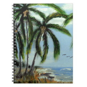 sunset,lighthouse,beach,palm tree,ocean,tropical, notebook