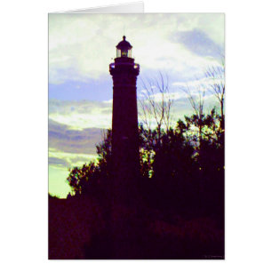 Sunset Lighthouse Note Card