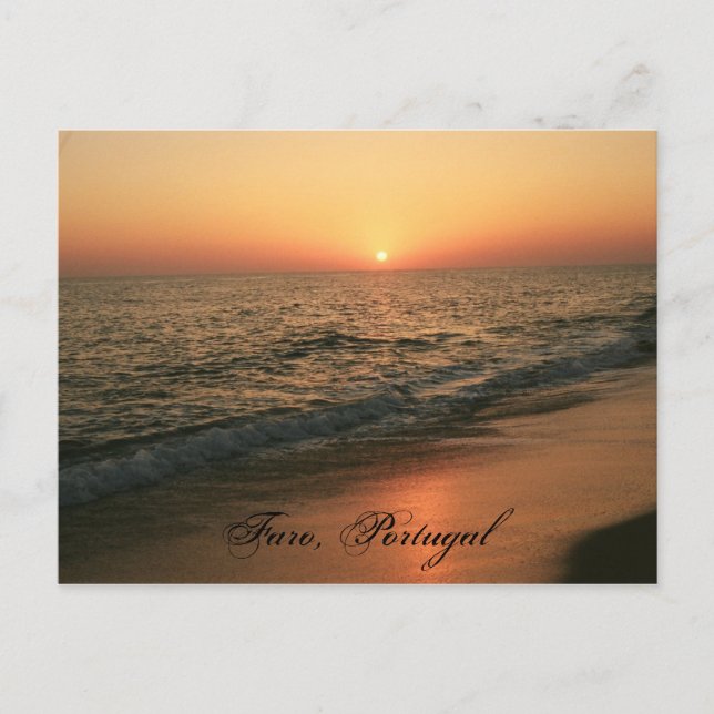 Sunset: Lighthouse, Portugal Postcard (Front)