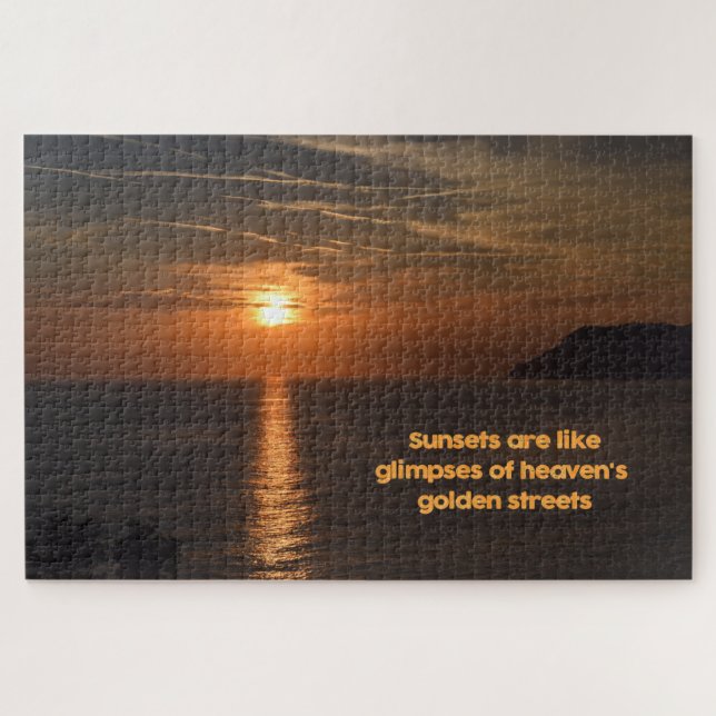 Sunset Like a Glimpse of Heaven  -  20 x 30 inch Jigsaw Puzzle (Horizontal)