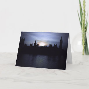 Sunset-London-Parliament-Big Ben Greeting Card