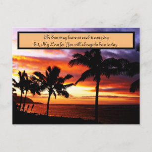 Sunset Love notes Postcard