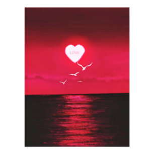 Sunset Love - Romantic - Add Your Text / Photo Print