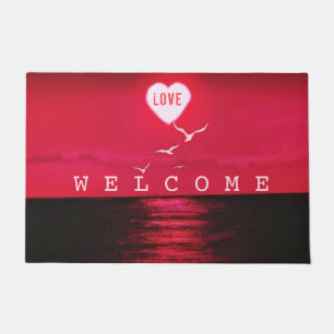 Sunset Love - Welcome - Customisable Doormat