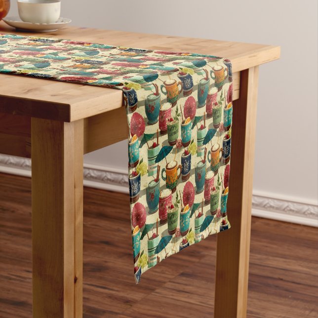 Sunset Mai Tais Short Table Runner (In Situ)